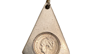 Hanger Wilhelmina munt van metaal vliegtuig