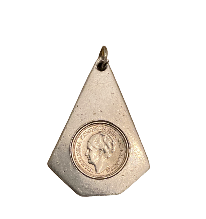 Hanger Wilhelmina munt in metaal vliegtuig Stil Verzet