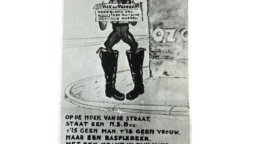 Een spotprent die als teken van stil verzet werd verspreid om de NSB belachelijk te maken