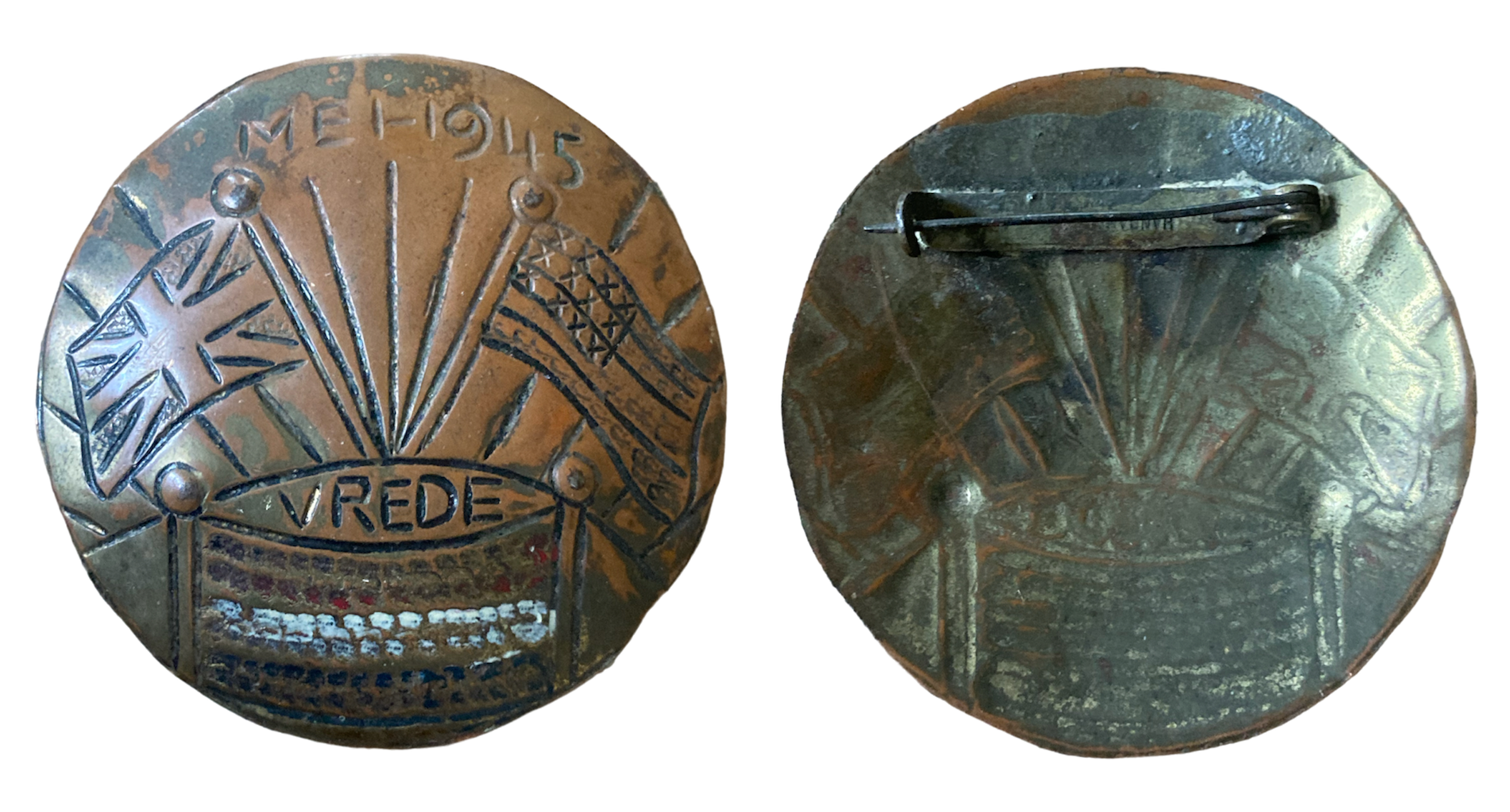 Huisvlijt broche bevrijding mei 1945
