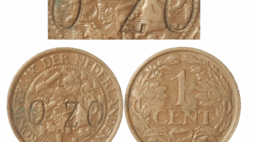 1 cent 1931 met OZO klop Stil Verzet wo2